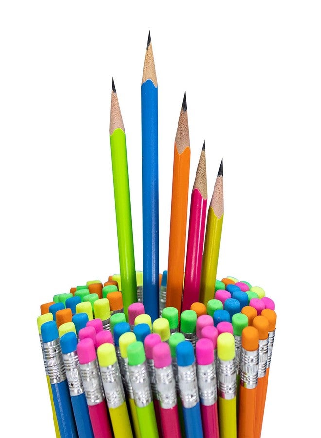 SKOODLE 100 Piece Rubber Tip Polymer Pencils With 5 Sharpners Inside The Jar For Kids and Adults For Sketching & Drawing for Kids, (100 Rubber Tip Polymer Colourful Pencils X 1 Boxes) Pencil - Image 3